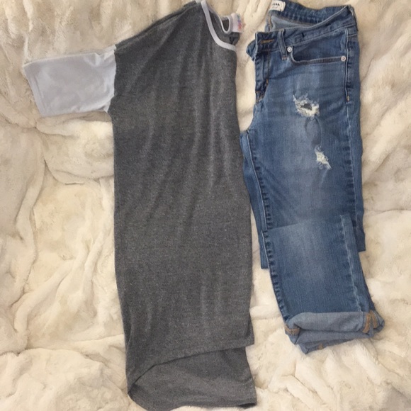 XXS lularoe Irma gray on gray - Picture 2 of 4